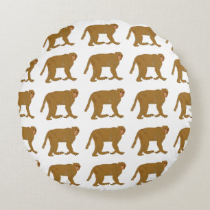 Baboon Monkey Art Round Cushion