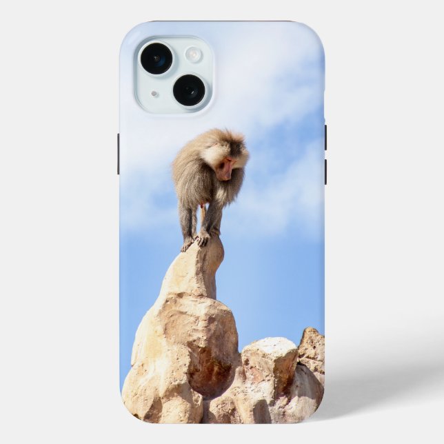 Baboon monkey on top of a mountain Case-Mate iPhone case (Back)