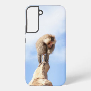 Baboon monkey on top of a mountain samsung galaxy case