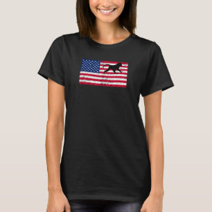Baboon Patriotic American Flag T-Shirt