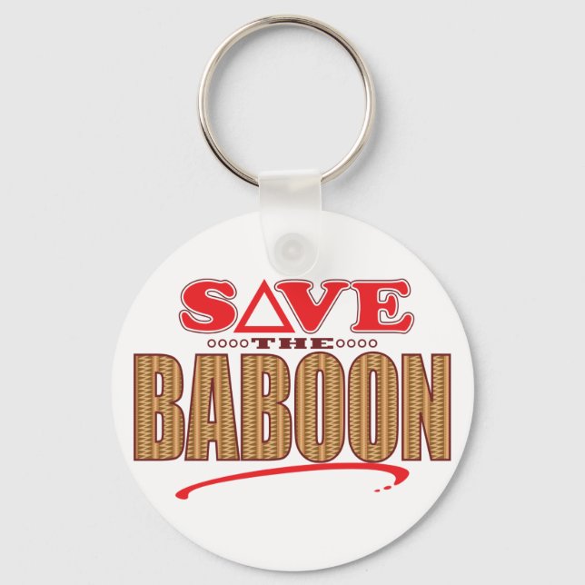 Baboon Save Key Ring (Front)