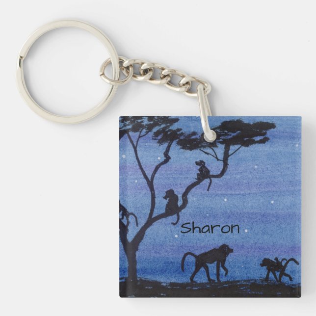 Baboons Key Ring (Front)
