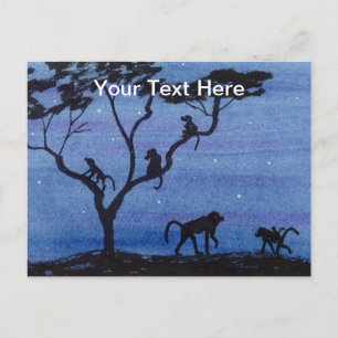 Baboons Postcard
