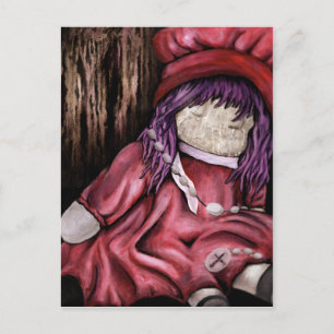 babtized. baby doll. postcard