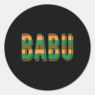Babu Swahili Grandfather Father'S Day Granddad Classic Round Sticker