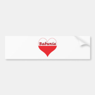 Babunia Polish Heart Bumper Sticker