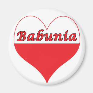 Babunia Polish Heart Magnet