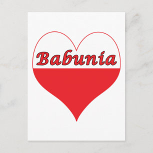 Babunia Polish Heart Postcard