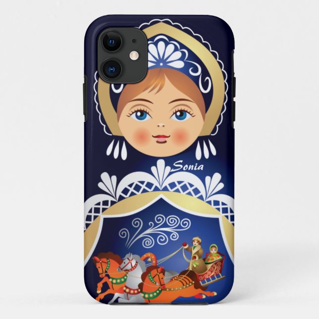 Babushka Matryoshka  Russian Doll Case-Mate iPhone Case (Back)