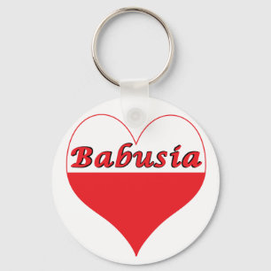 Babusia Polish Heart Key Ring