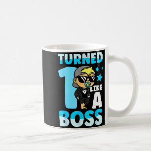 Baby 1st Birthday Boy Girl 1 Year Like A Boss Kids Coffee Mug