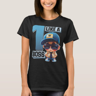 Baby 1st Birthday Boy Girl 1 Year Like a Boss Kids T-Shirt