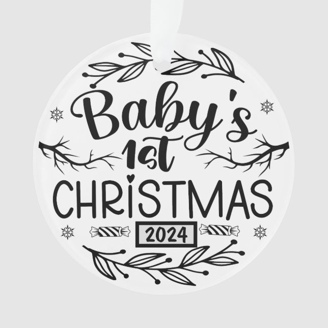 Baby 1st Christmas Ornament (Front)