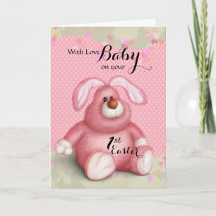 Baby / 1st Easter - Pink Bunny Holiday Card