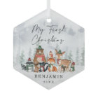 Baby 1st First Christmas Snowy Winter Woodland