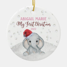 Baby 1st First Holiday Christmas Elephant