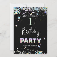 *~* BABY 1st One First Rainbow Balloon Birthday