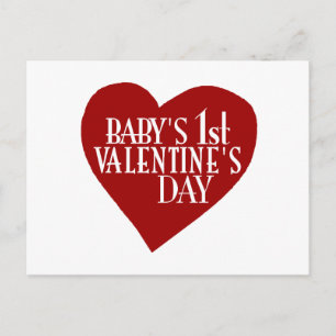 Baby 1st Valentine's Day Holiday Postcard
