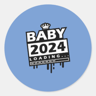 Baby 2024 Loading Classic Round Sticker