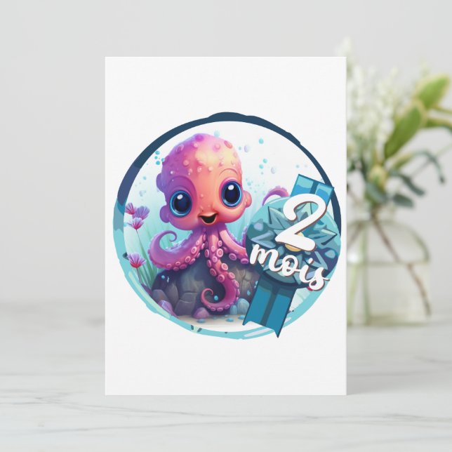 Baby - 2 months holiday card (Standing Front)