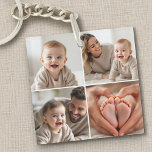 Baby 4 Photo Collage Cute Picture Instagram Key Ring<br><div class="desc">Take your baby’s cutest moments with you wherever you go with this Baby 4-Photo Collage Instagram-Style Keychain. Designed to showcase four favourite photos in a trendy square layout inspired by social media, this personalised keychain is perfect for proud parents, grandparents, or anyone who wants to keep their little one close....</div>