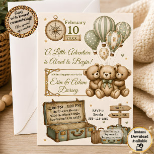 Baby Adventure Baby Shower Invitation