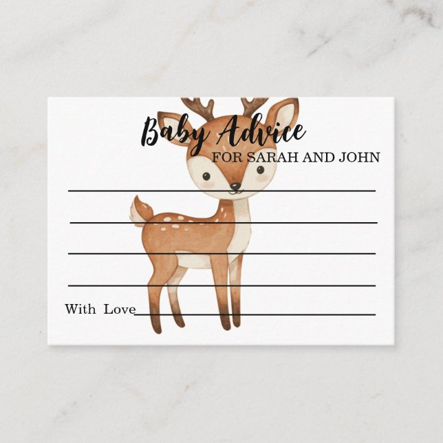 Baby Advice For New Parents Modern Baby Shower Card (Front)