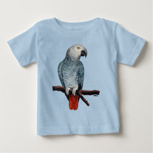 Baby African Grey Parrot Shirt Parrot Art T-shirt