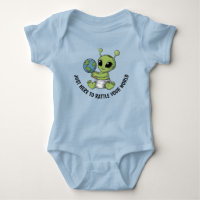 Baby Alien Holding Rattle Bodysuit