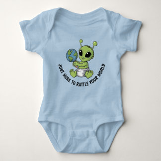 Baby Alien Holding Rattle Bodysuit