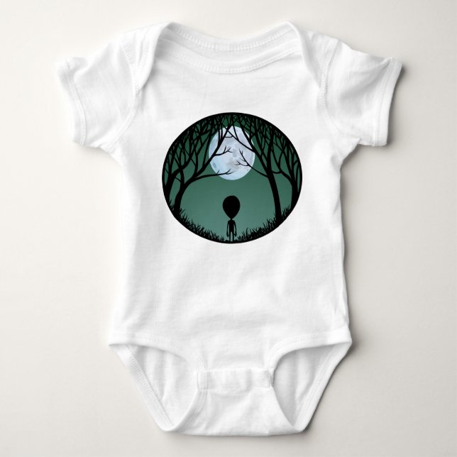 Baby Alien Romper Cute Alien Baby One-piece Bodysuit (Front)