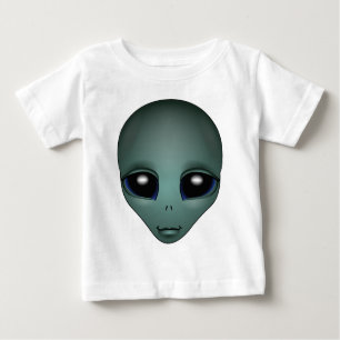 Baby Alien Shirts Organic Alien w. Moon  Baby Shir