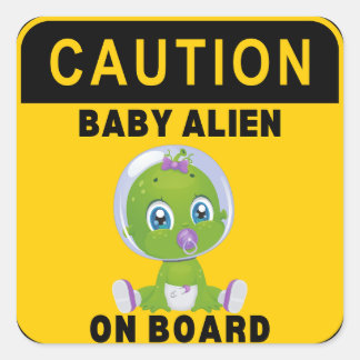 Baby Alien Square Sticker