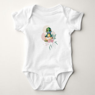 Baby Alligator Hatching Floral Baby Shower Baby Bodysuit
