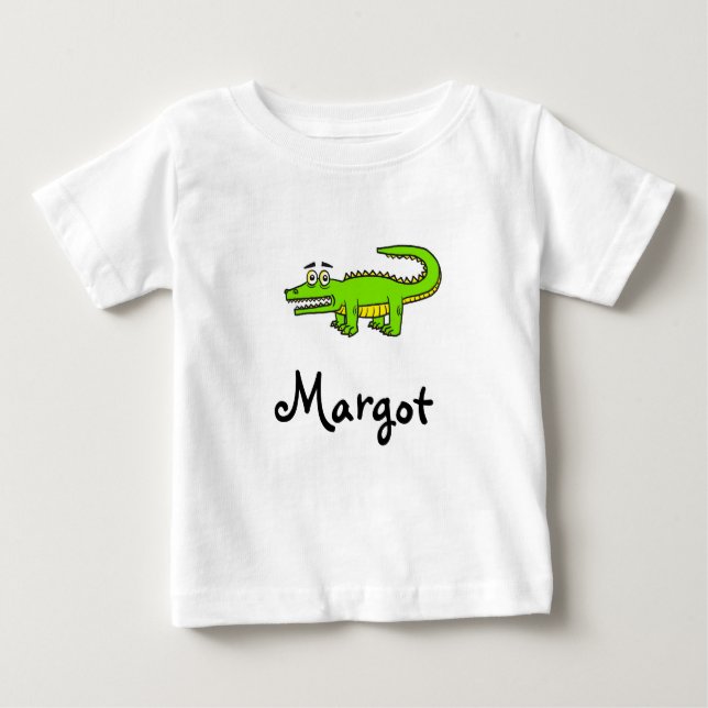Baby alligator personalised name baby T-Shirt (Front)