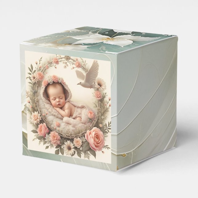 Baby and birds favour box (Front Side)