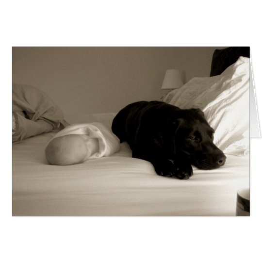 Baby and dog card
