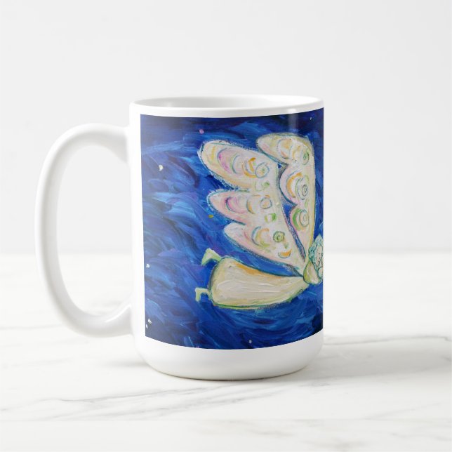 Baby and Guardian Angel Art Painting Mug (Left)