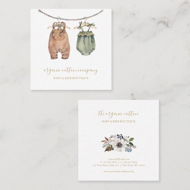 Baby and kids Apparel shop business card (Front/Back)