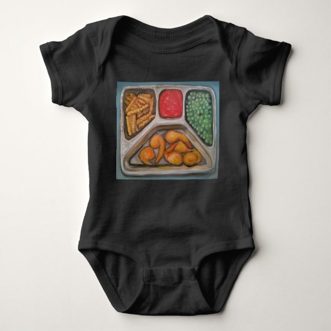 Baby and Kids TV Dinner Apparel Baby Bodysuit (Front)