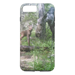 Baby and mother moose iPhone 8 plus/7 plus case