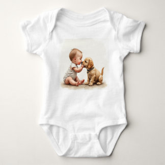 Baby and puppy T-Shirt Baby Bodysuit