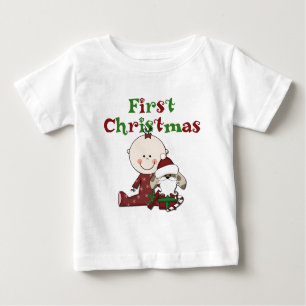 Baby and Santa Dog T-shirts