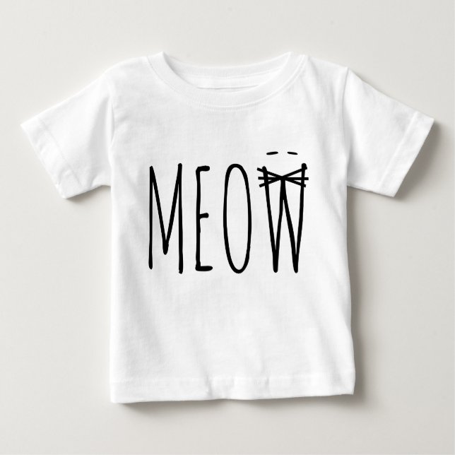 Baby and Toddler Clothes - Siamese Cat Meow T-Shirt (Front)
