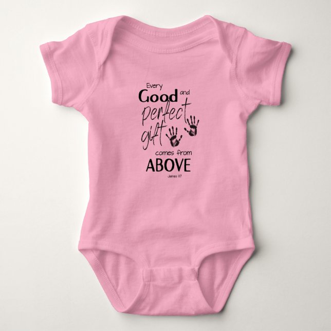 BABY ANGEL BODY SUIT- JAMES 1:17 BODYSUIT (Front)