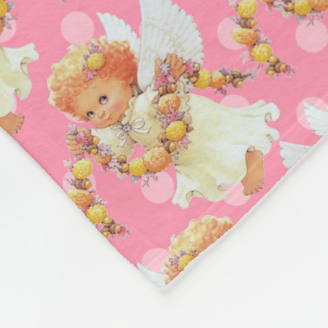 Baby Angel girl fleece blanket number five (Corner)