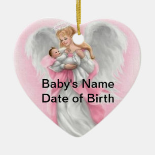 Baby Angel (Girl) Heart Ornament