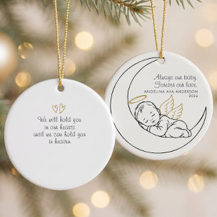 Baby Angel Infant Loss Custom Memorial Keepsake Ceramic Ornament