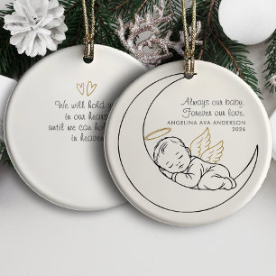 Baby Angel Infant Loss Custom Memorial Keepsake Ceramic Ornament