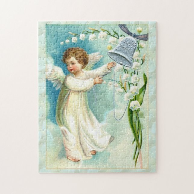Baby Angel With Blue Bell  Jigsaw Puzzle (Vertical)